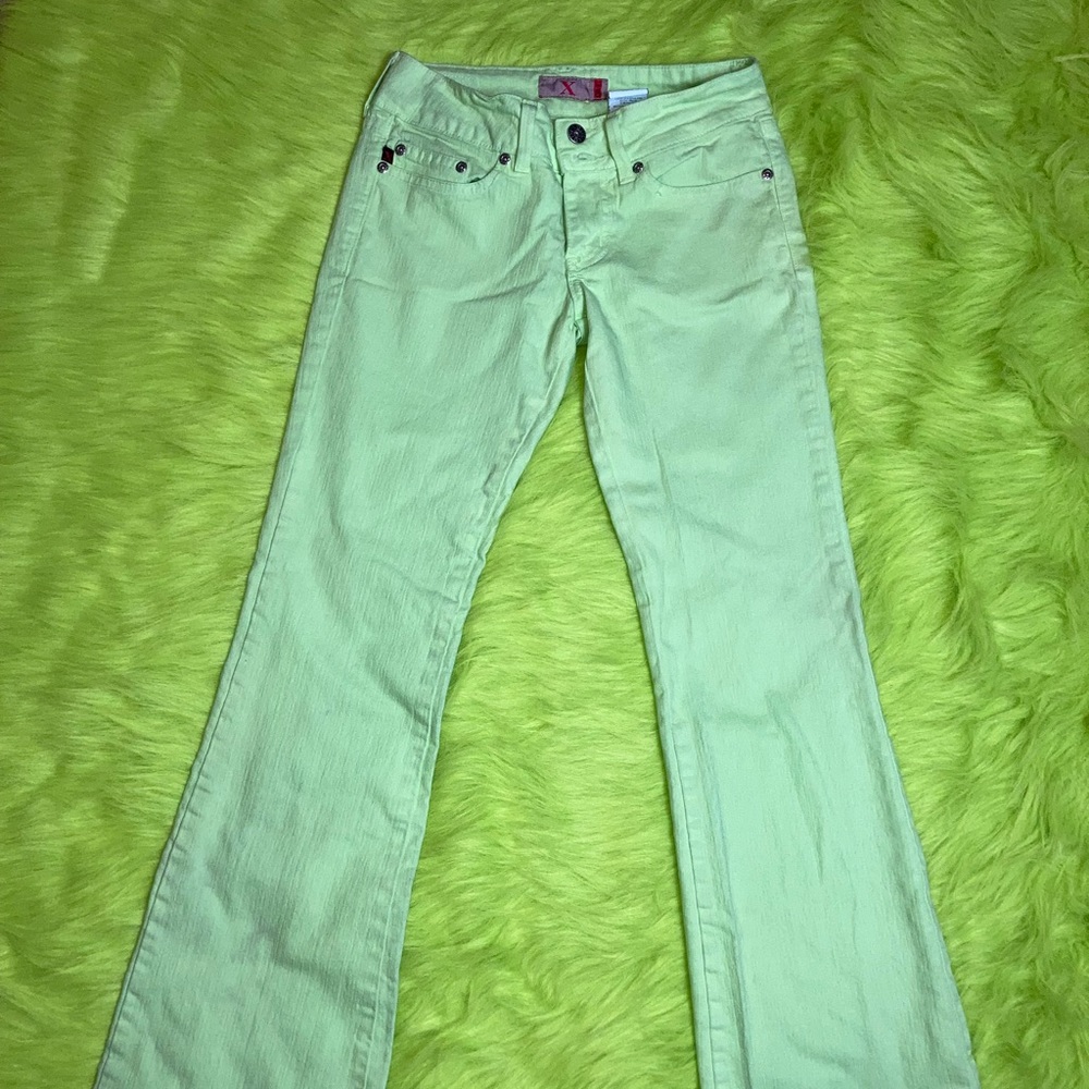 LVLX Size 1 Lime Green Flare Jeans